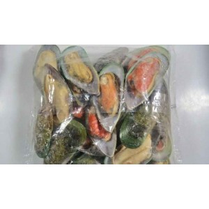 Mussels, green on the half shell, L, 20-30 wholesale