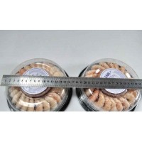 Prawns, peeled, tail, cooked and frozen, with sauce, 41-50 shtkg, 4 kg gross