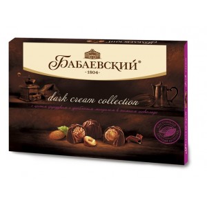 Sweets "Babaev» Dark cream collection With whole hazelnuts and almonds in dark chocolate in bulk