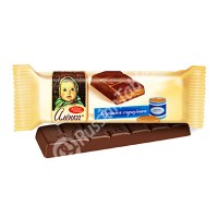 Imported Russian Chocolate Bar "Alionka" with condensed milk filling