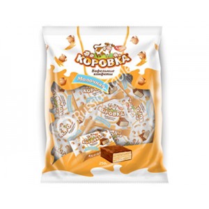 Wafer candy Korovka (Cow) milk 250gr
