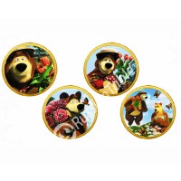 Chocolate Medal "Masha and Bear" (bear with flowers)