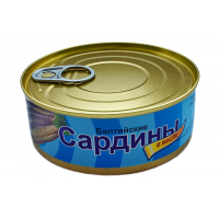 529 Sardines "Baltic" in oil, key, 240gr. wholesale
