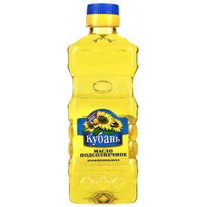 Sunflower unrefined oil, "Kuban" 0,35l. wholesale