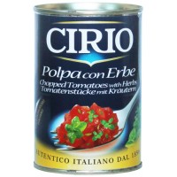 Cirio Tomatoes cleaned., Cut., That. juice with herbs "Chopped Tomatoes with Herbs" (36159) 400g. wholesale