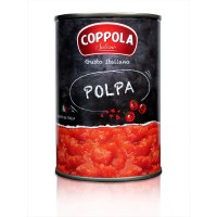 Tomatoes Polpa cut in its own juice "Coppola" 400gr. wholesale