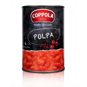 Tomatoes Polpa cut in its own juice "Coppola" 400gr. wholesale