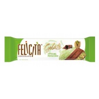 Milk chocolate FELICIT GELATO Citt del Pistacchio stuffed with pistachio flavored ice cream in bulk