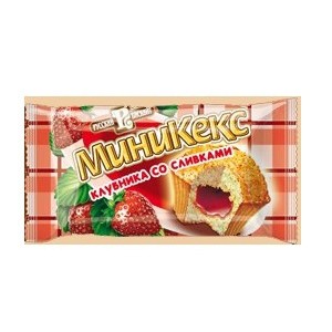 Strawberries and cream mini-cakes (in ind. Pack) wholesale