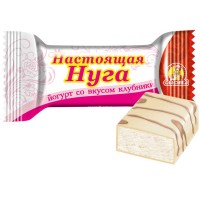 "Real nougat" yoghurt with strawberry flavor wholesale