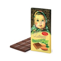 Imported Russian Milk Chocolate Alionka with almonds
