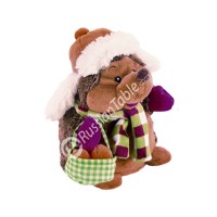 New Year Gift - "Hedgehog with mandarins" 220 g (fluffy toy)