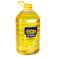 Refined sunflower oil, "Kuban" 5l. wholesale 